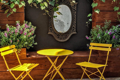 Loft On Passyunk Event Venue Outdoor Patio Cafe Table and Chairs